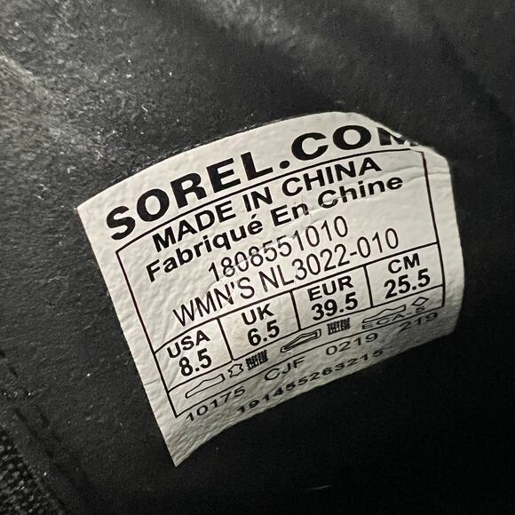 Sorel Joan of Arctic Wedge Ankle Bootie Black Shoe Size 8.5 - Picture 5 of 10